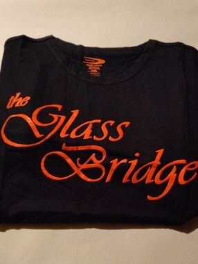 NEW Rare The Glass Bridge Vneck Black White Long Sleeve Black Red White Tee WM